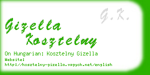 gizella kosztelny business card